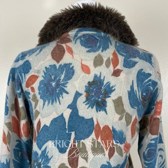 Extremely Rare Faux Fur Trim Cardigan ASO Phoebe Buffay Friends Alt Lorelai - Picture 12 of 12